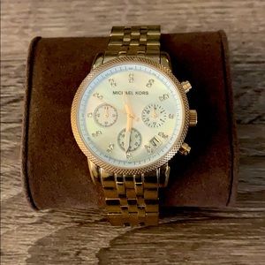Rose Gold Michael Kors Watch with Pearl Face